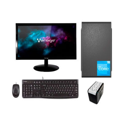 COMBO PC 12GI3-PSC CON INTEL CORE I3 12100 4.30GHZ, 1TB SSD M.2, 8GB, MONITOR 19", TECLADO, MOUSE Y REGULADOR